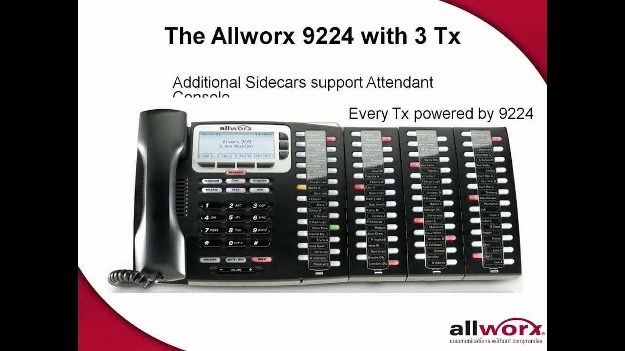 Webinar video image: Allworx telephone on display